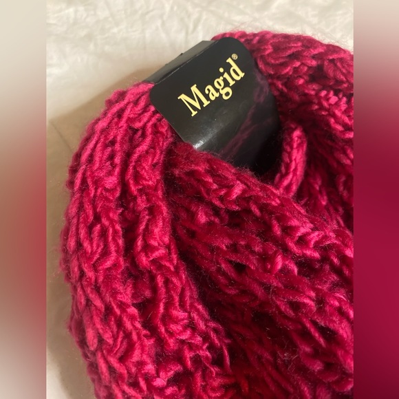 NWT Magid Hot Pink Infinity Scarf Size OS Women Men Kids Unisex - Picture 2 of 4